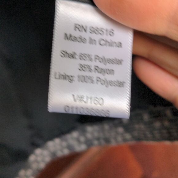 Coldwater Creek Geometric Ribbed Swing Blazer Jacket 3/4 Sleeves Sz S - Picture 8 of 10